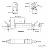 100MM 3500N Linearantrieb Wasserdicht IP67 / Linearantrieb Außenbereich