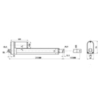 100MM Elektrischer Linearantrieb mit Eingebauter Hall Effekt Sensor für Synchronisation (Modell 0041502-1)