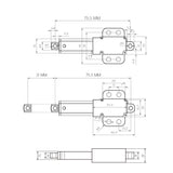 21MM Hub 188N Kleiner Kompakter Linearantrieb perfekt für enge Räume (Modell 0041743)