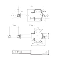 17.5MM Hub 188N Kleiner Kompakter Linearantrieb perfekt für enge Räume (Modell 0041742)