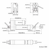 30MM 3500N Linearantrieb Wasserdicht IP67 / Linearantrieb Außenbereich