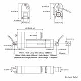 3500N Leise und Wasserdicht Linearantrieb IP67 mit Fernbedienung (Modell 0043084)