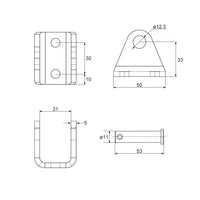 50MM-600MM 8000N Linearantrieb Elektrozylinder mit Fernbedienung (Modell 0043081)