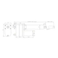 50MM-600MM 8000N Linearantrieb Elektrozylinder mit Fernbedienung (Modell 0043081)