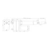 50MM-600MM 8000N Linearantrieb Elektrozylinder mit Fernbedienung (Modell 0043081)