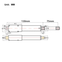 75MM DC 6V 12V 24V 188N Mikro Elektrischer Linearantrieb H