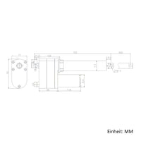 8000N 450MM Schwerlast Linearantrieb Präzise Steuerung mit Potentiometer