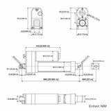 800MM 3500N Linearantrieb Wasserdicht IP67 / Linearantrieb Außenbereich