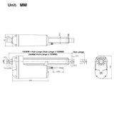 12V 24V 12000N Zwei Industrie Elektrischer Linearantriebe Synchronsteuerungskit (Modell 0043055)