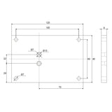 Fester Unterseite Montage Quadratische Flache Platten Halterung für Elektrischer Linearantrieb B (Modell 0043074)