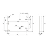 Fester Unterseite Montage Quadratische Flache Platten Halterung für Elektrischer Linearantrieb C (Modell 0043076)