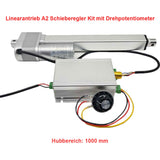 1000-1500mm linearantrieb schieberegler kit mit externem drehpotentiometer